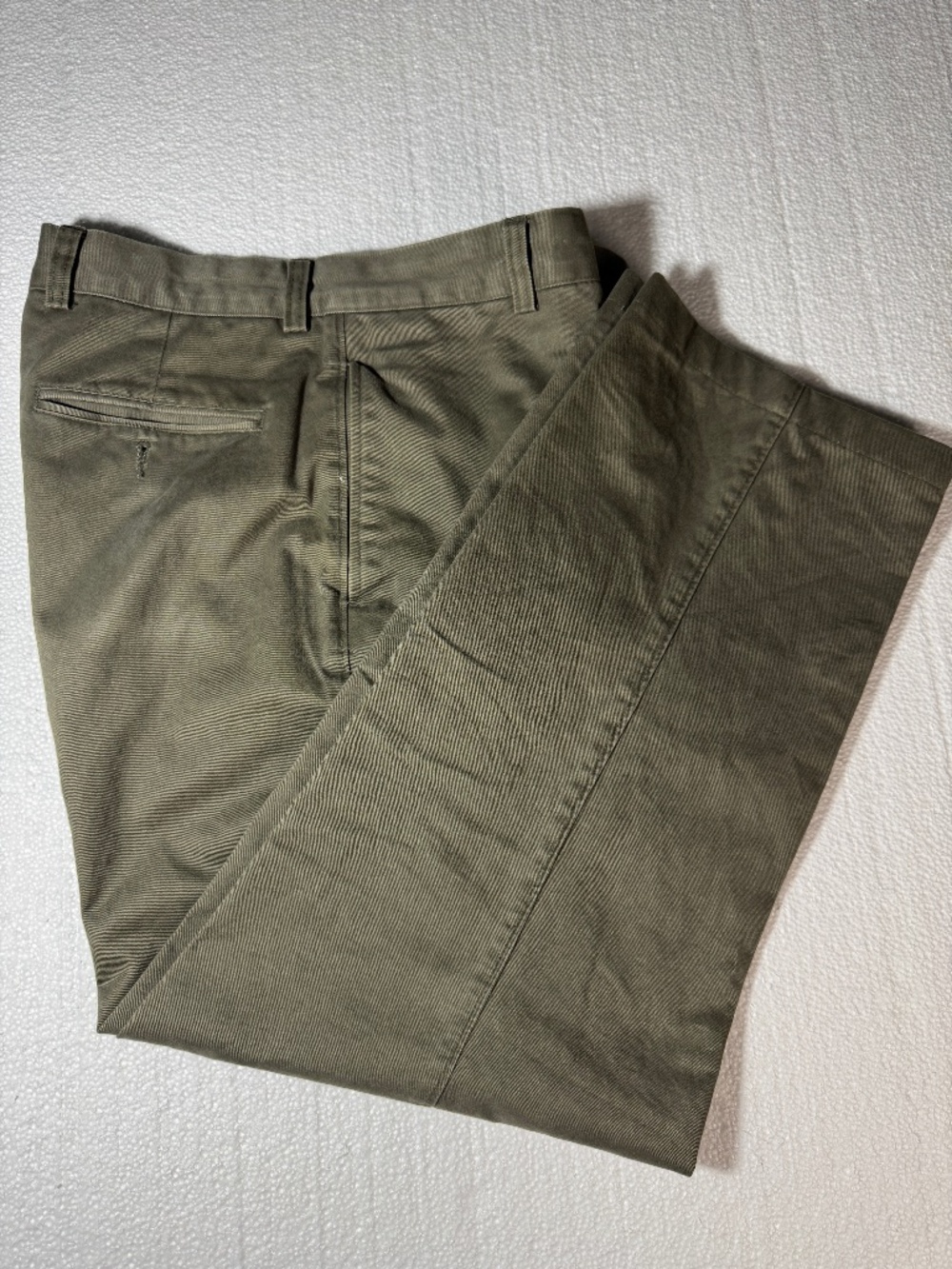 Bob Timberlake Men's Olive cotton twill khaki Casual Pants 33/32